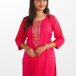 Ethnic Shimmery Georgette Embroidered Kurti