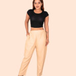 Cotton Solid Straight Pants