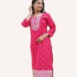 Embroidered Ethnic Silk Women Kurti