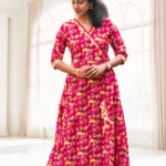 Angrakha Pattern Cotton Anarkali Kurti