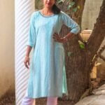 Rayon Mirror Work Women Kurti
