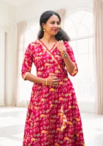 Angrakha Pattern Cotton Anarkali Kurti - Image 2