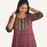 Ethnic Cotton Ajrakh A-line Kurti
