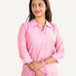 Shirt Collared A-line Centre Slit Women Kurti