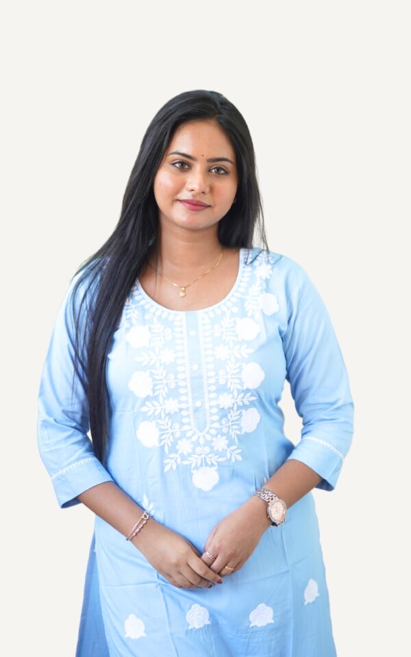 Women Chikankari Kurti Rayon