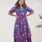 Midnight Ruffle Midi Dress