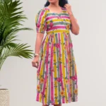 White Dove Ruffle Midi Dress