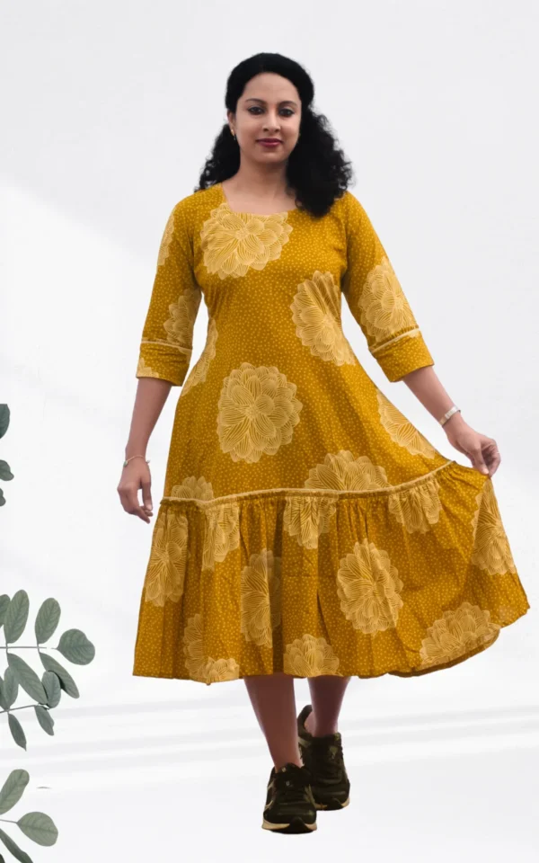 Ripple Layered Midi Dress