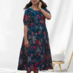 Mist Ramar Blue Layered Midi Dress