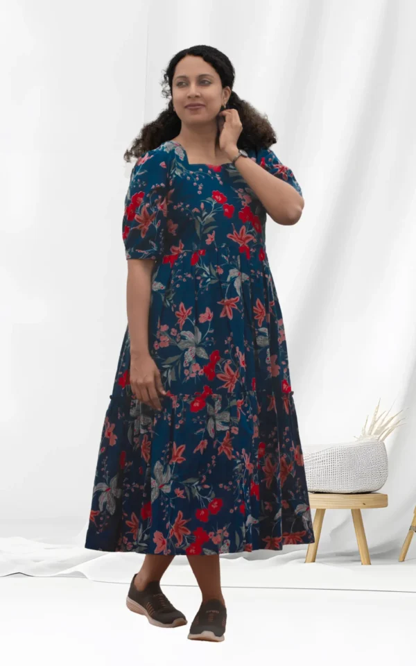 Mist Ramar Blue Layered Midi Dress