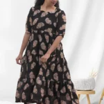 Mugil Floral Georgette Layered Maxi Dress