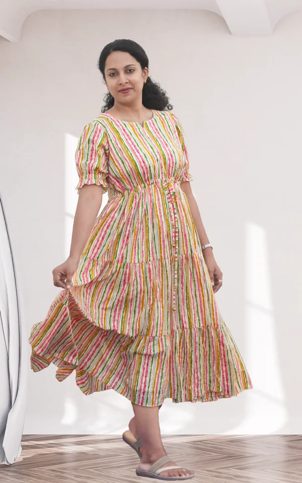 Dew Butter Cotton Tier Dress