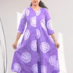 Dew Lilac Cotton Aline Dress